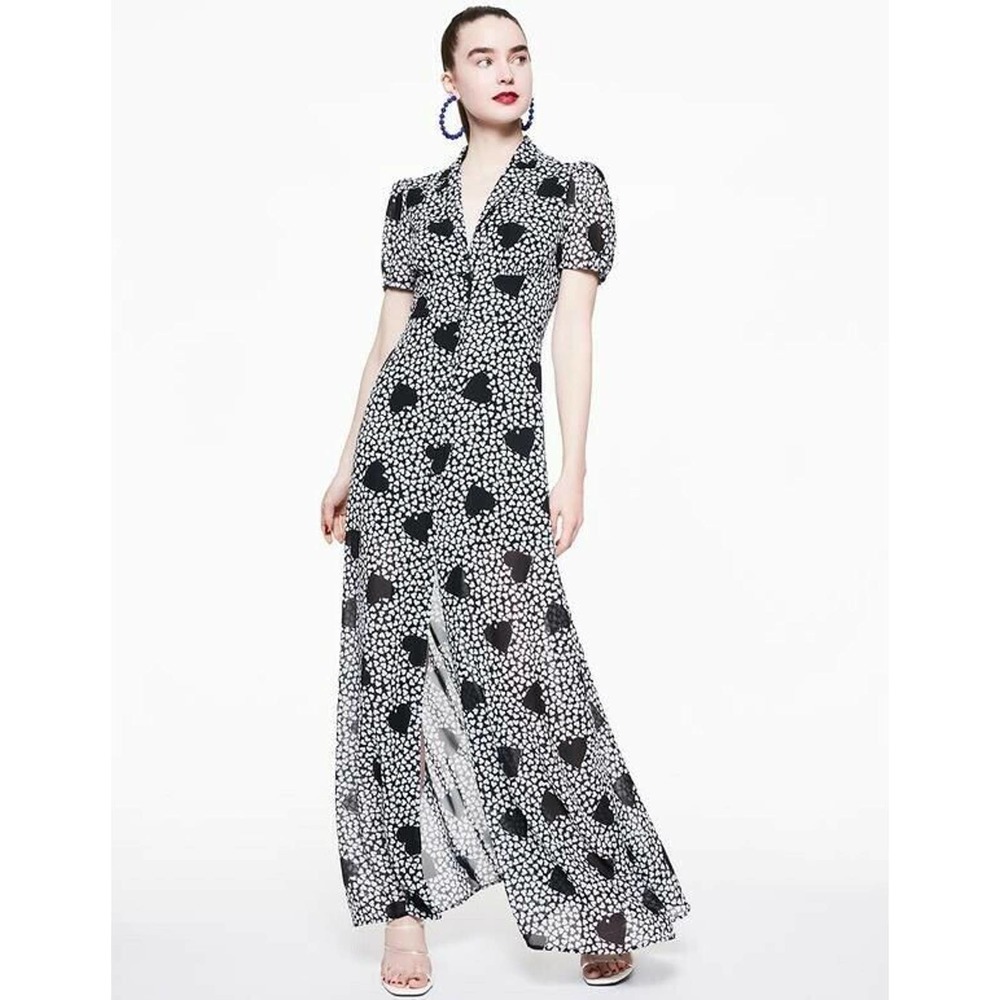 Betsey Johnson Heart Chiffon Maxi Dress